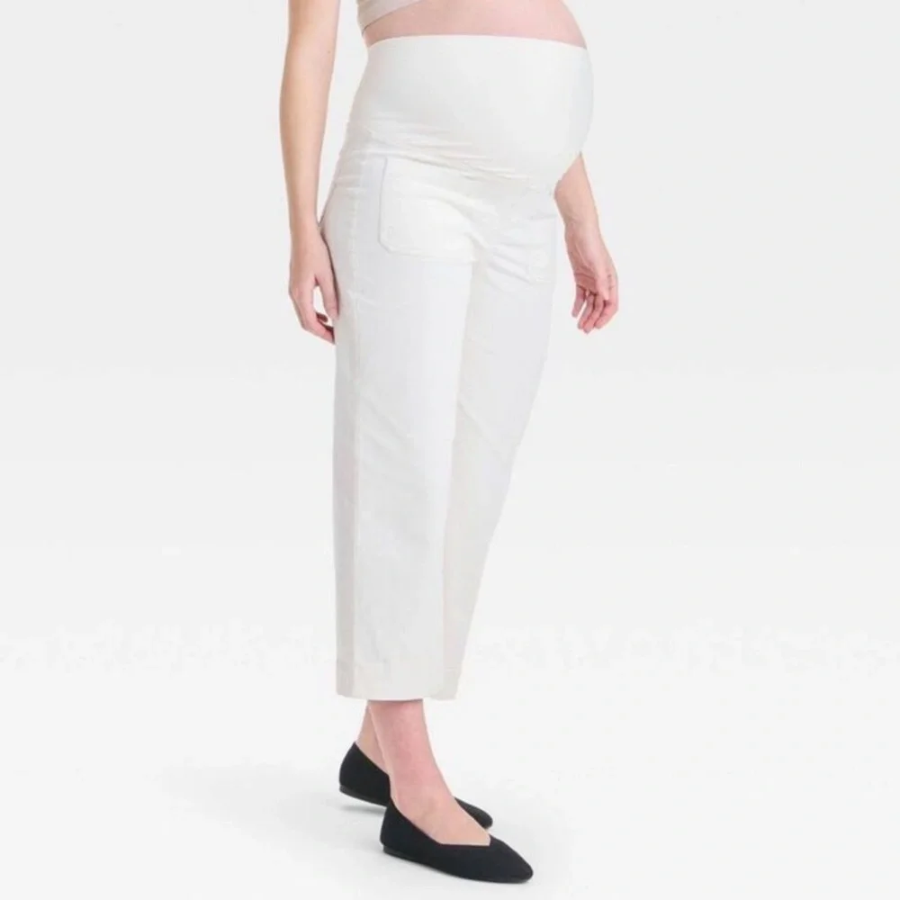 Over Belly High-Rise Wide Leg Maternity Pull-On
Pa Cream - Picture 1 of 6